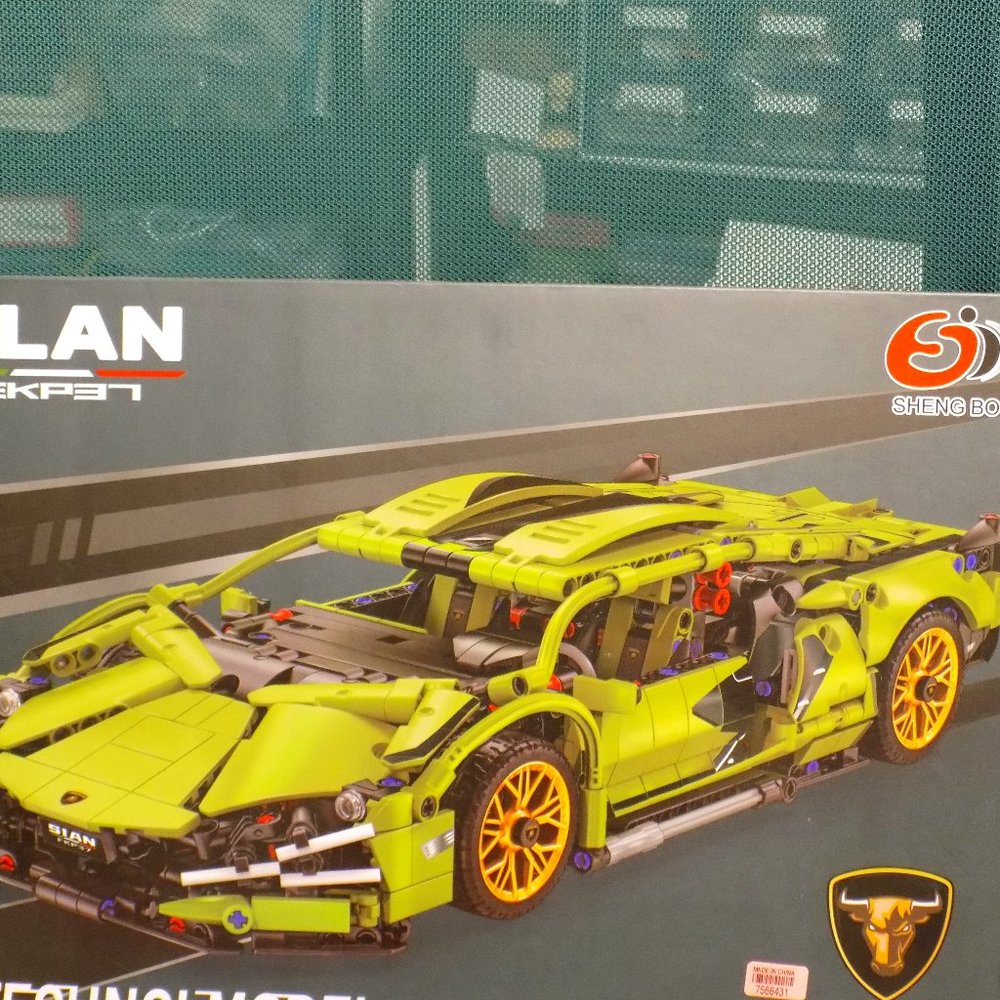 Green Car Building Blocks Toys (Included 1280 Pieces Blocks)